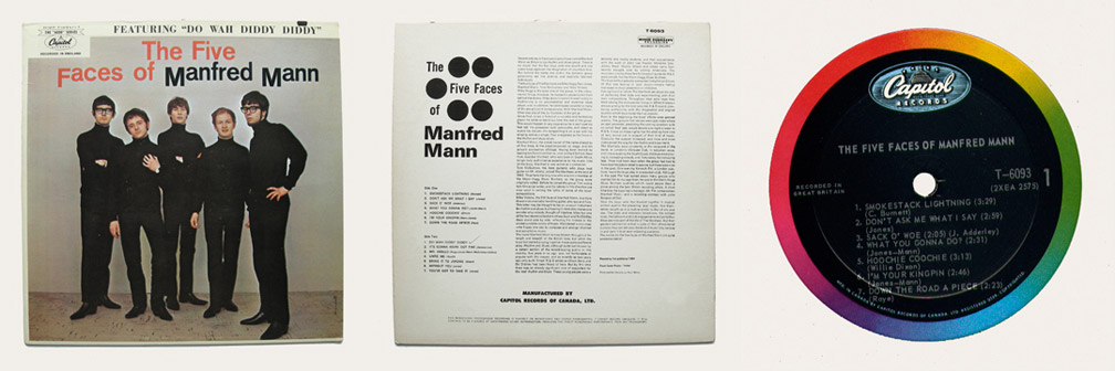 Five Face Of Manfred Mann Canadian LP