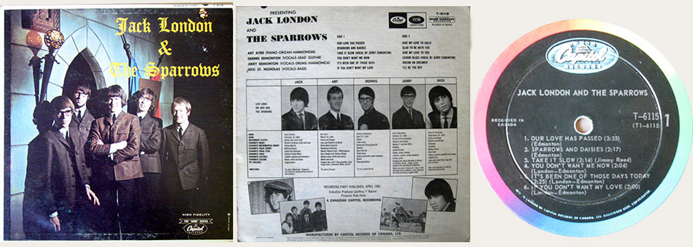 Jack London And The Sparrows Canadian LP