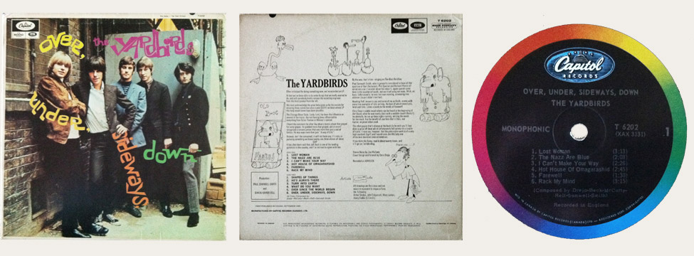 Yardbirds Over Under Sideway Down Canadian LP
