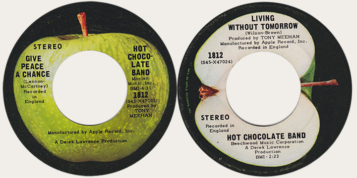 Hot Choclate Band Give Peace A Chance Canadian Apple 45