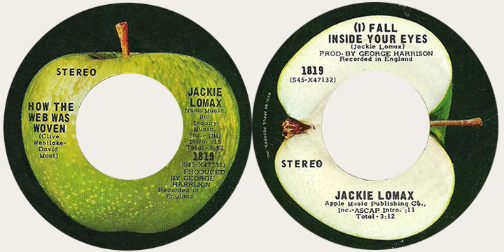 Jackie Lomax How The Web Was Woven Canadian Apple 45