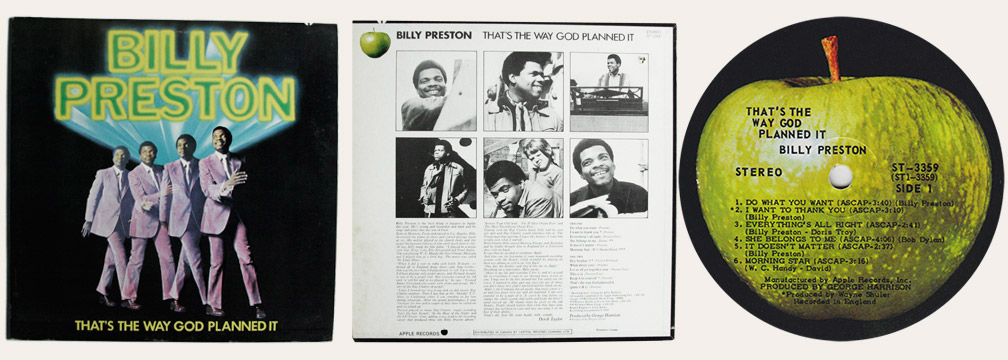 Billy Preston That's The Way God Planned It Canadian LP