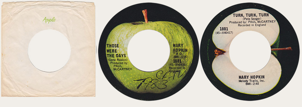 Mary Hopkin Tose Were The Days Canadian Apple 45