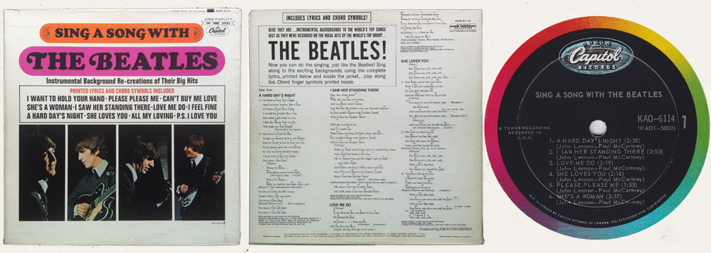 Sing A Song With The Beatles Canadian LP