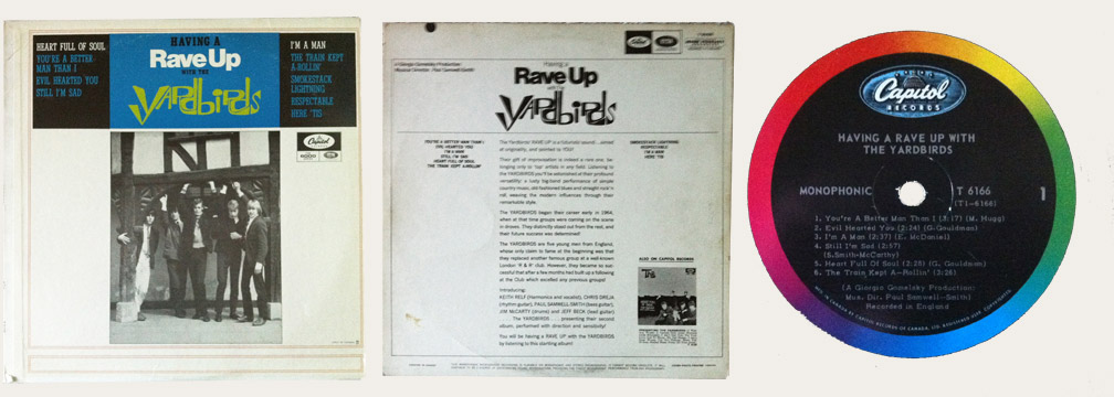 Yardbirds Having A Rave Up Canadian LP