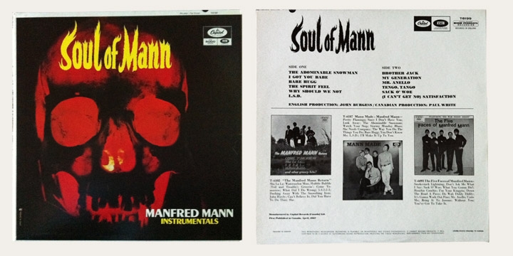 Manfred Mann Soul Of Mann Canadian LP