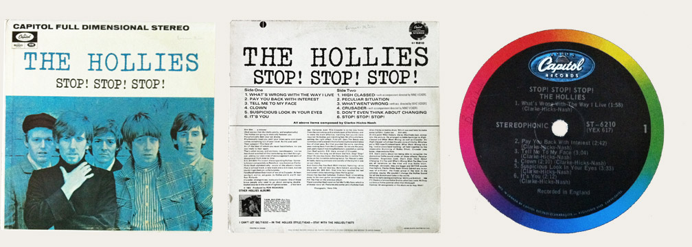 Hollies Stop Stop Stop Canadian LP