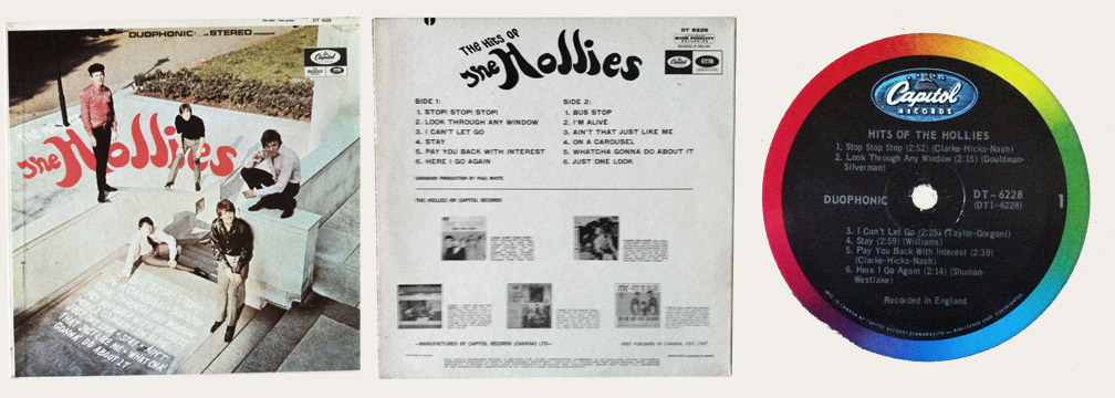 Hits Of The Hollies Canadian LP