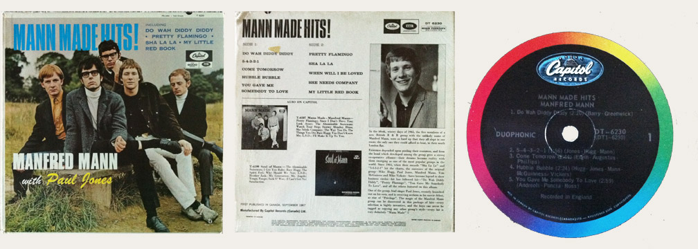 Manfred Mann Made Hots Canadian LP