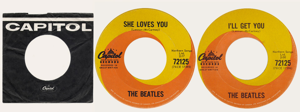She Loves You Canadian 45