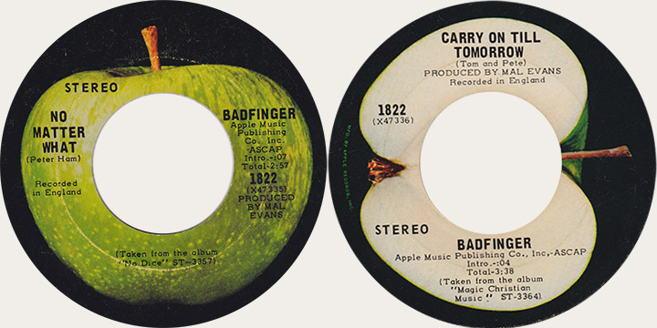 Badfinger No Matter What Canadian Apple 45