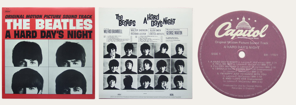  A Hard Day's Night Capitol Purple Label Canadian LP